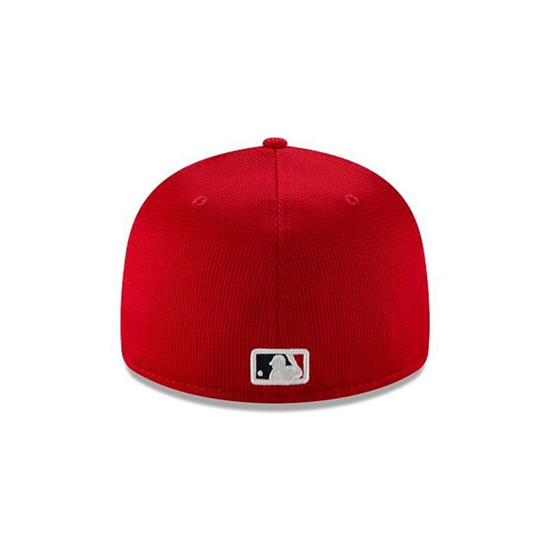 MLB Los Angeles Angels Clubhouse Collection Low Profile 59Fifty Fitted (FFR7148) - Red New Era Caps